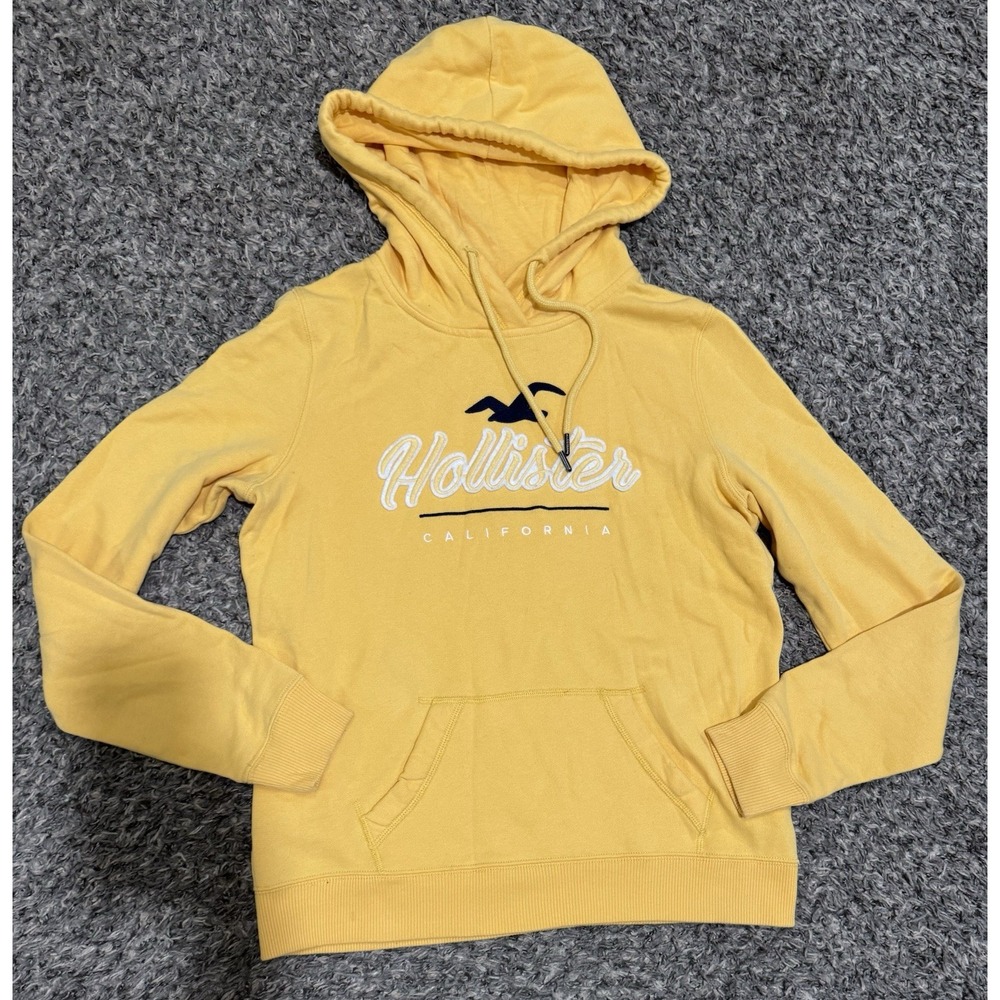 Hollister Hoodie sweatshirt casual Women's Medium Yellow‎ m